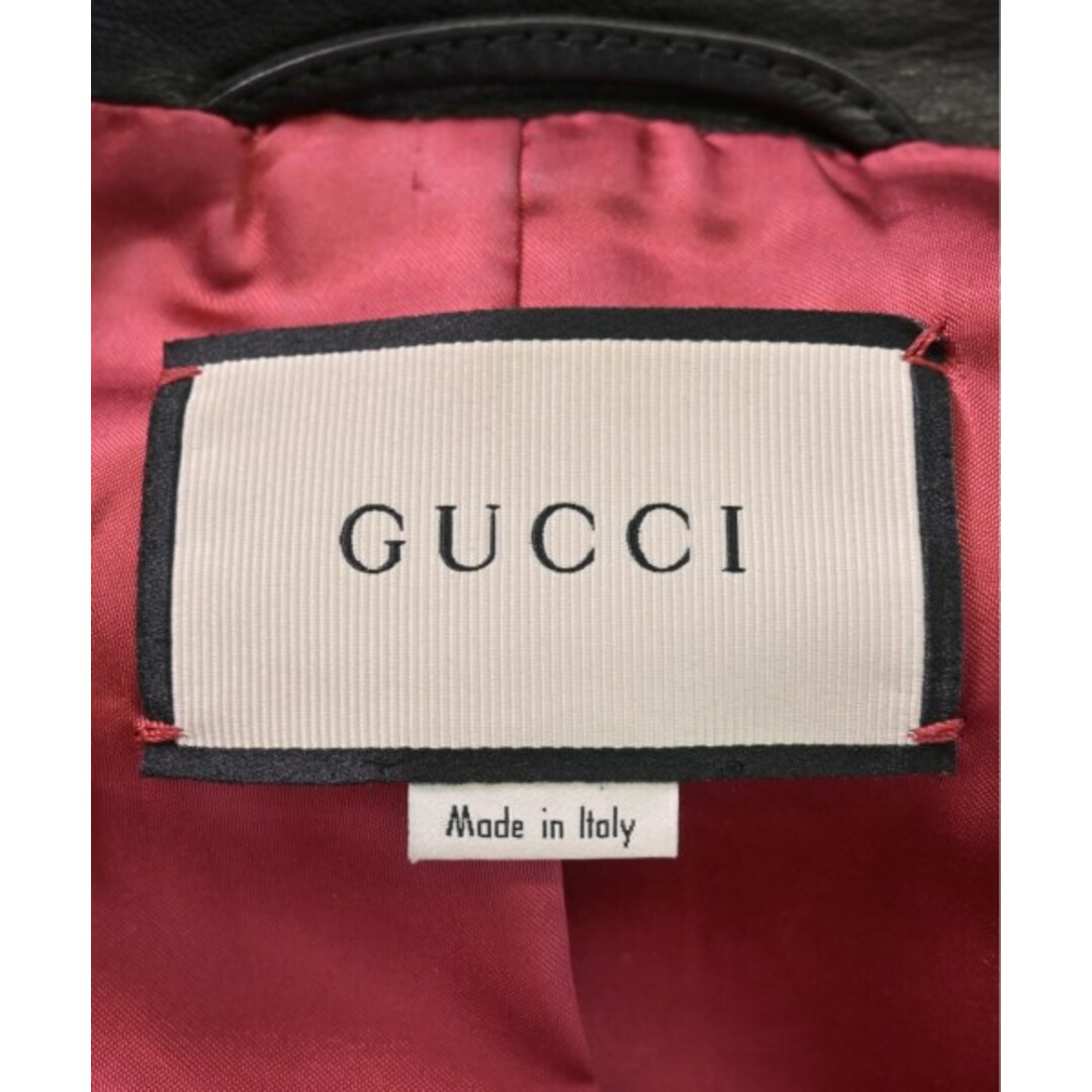 Gucci(グッチ)のGUCCI グッチ ライダース 50(XL位) 黒 【古着】【中古】 メンズのジャケット/アウター(ライダースジャケット)の商品写真