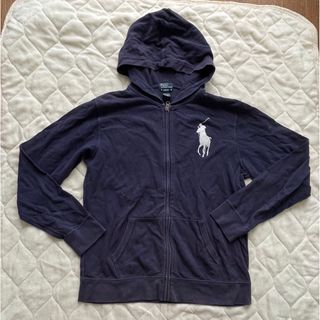 ポロラルフローレン(POLO RALPH LAUREN)のポロバイラルフローレン　濃紺　長袖パーカー　フード付き　ジップアップ　XL M(パーカー)