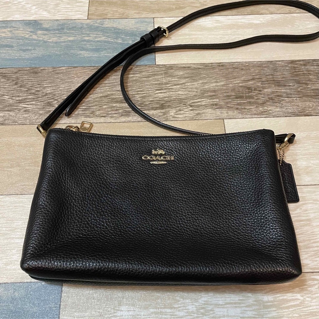 極！美品COACH/コーチ　レイラ　シボ革　ショルダーバック　クロスボディ