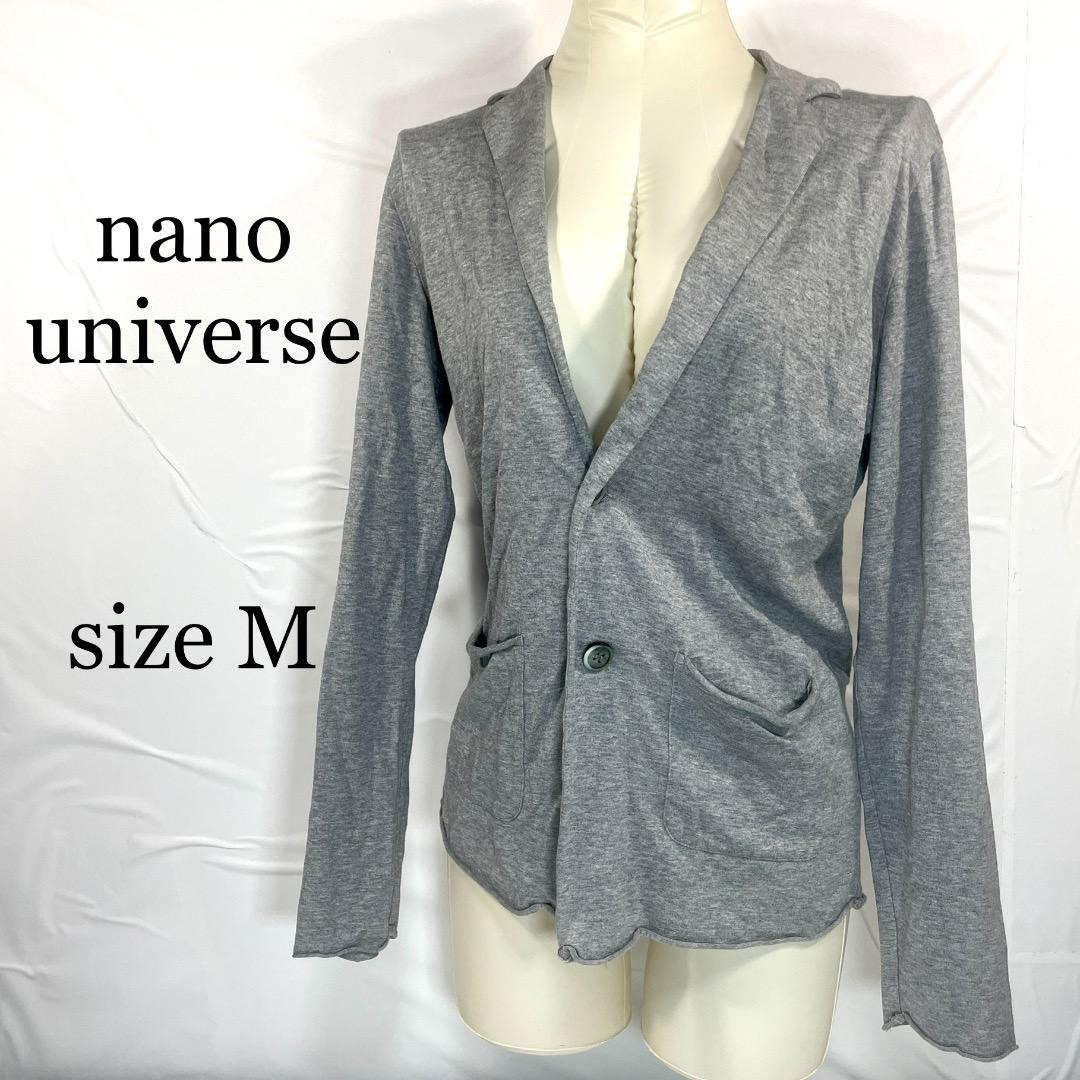 nano・universe(ナノユニバース)のa098 ナノユニバース ソフトジャケット レディース M グレー レディースのジャケット/アウター(テーラードジャケット)の商品写真