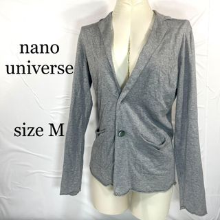 ナノユニバース(nano・universe)のa098 ナノユニバース ソフトジャケット レディース M グレー(テーラードジャケット)