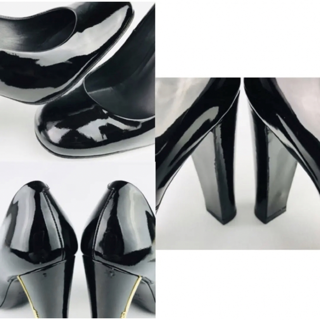 CHANEL - 美品☆CHANEL・パテントレザー メタルアイコンロゴ パンプス