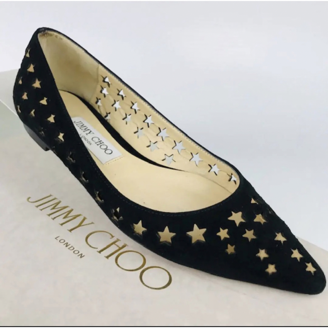 良品☆JIMMY CHOO☆スエードレザーパンチングパンプス(35 1/2 ...