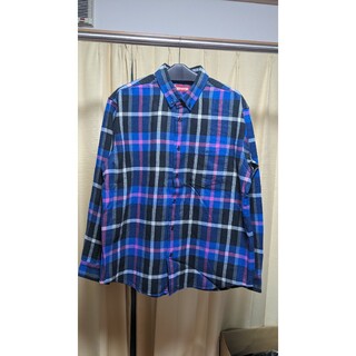 Supreme - Supreme Plaid Flannel Shirt 青 Мサイズ