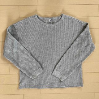 ユニクロ(UNIQLO)のUNIQLO キッズ　グレー　長袖　トップス(Tシャツ/カットソー)