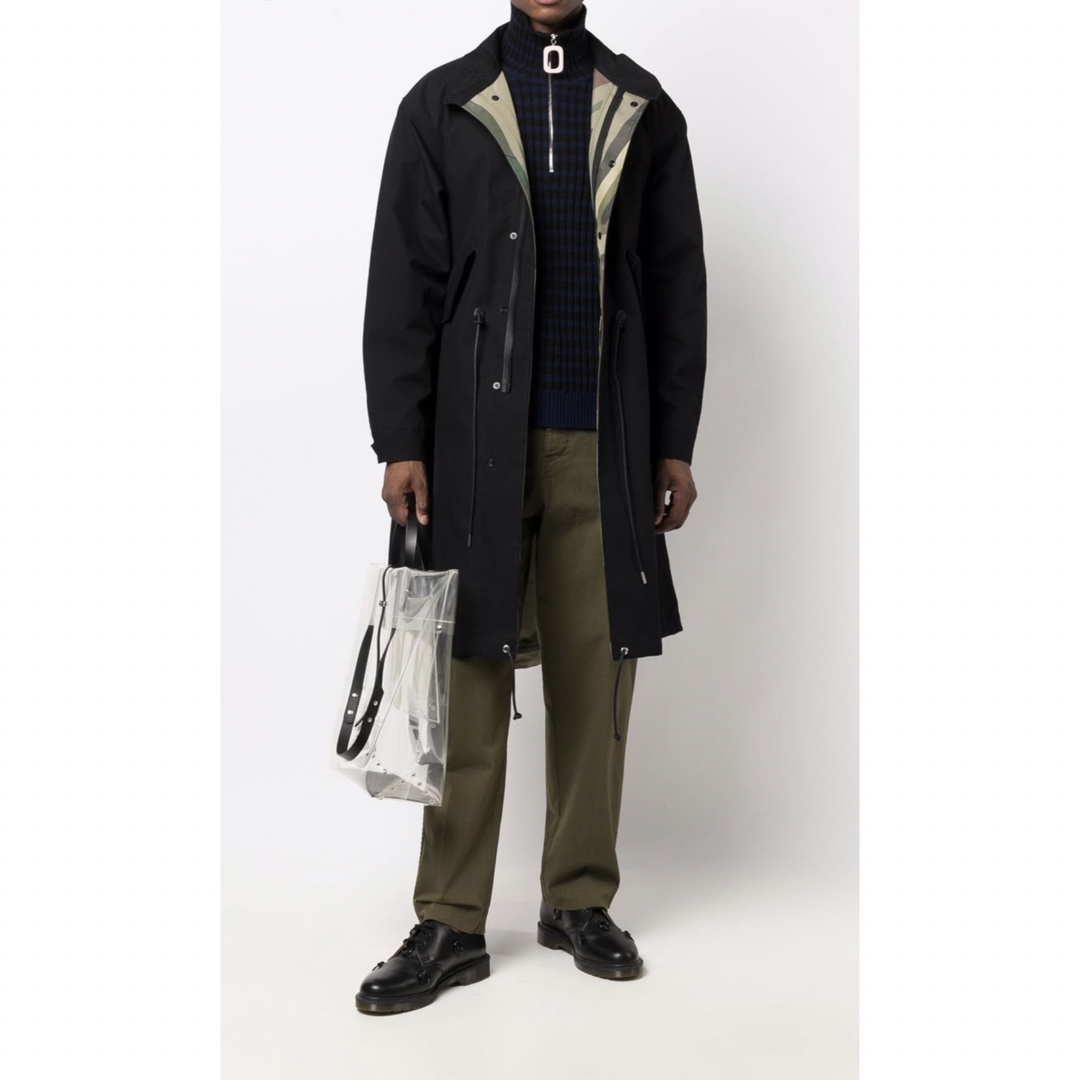 sacai(サカイ)のsacai × kaws Mods Coat ブラック サイズ1 メンズのジャケット/アウター(モッズコート)の商品写真