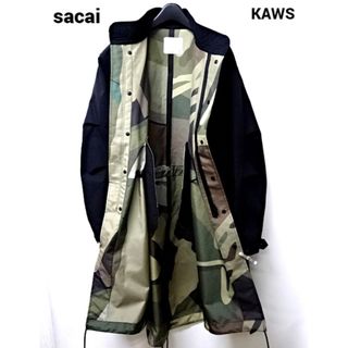sacai × kaws Mods Coat ブラック サイズ1