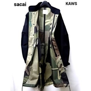 サカイ(sacai)のsacai × kaws Mods Coat ブラック サイズ1(モッズコート)