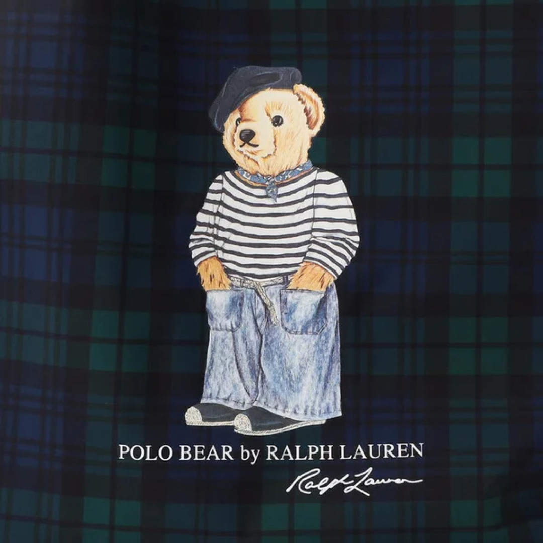 POLO RALPH LAUREN(ポロラルフローレン)のポロラルフローレン　ポロベア　ベルト付レインバッグ　エコバッグ　チェックグリーン レディースのバッグ(エコバッグ)の商品写真