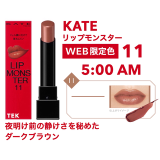 KATE - WEB限定色 未開封 KATE ケイト リップモンスター 11 AM5:00の ...
