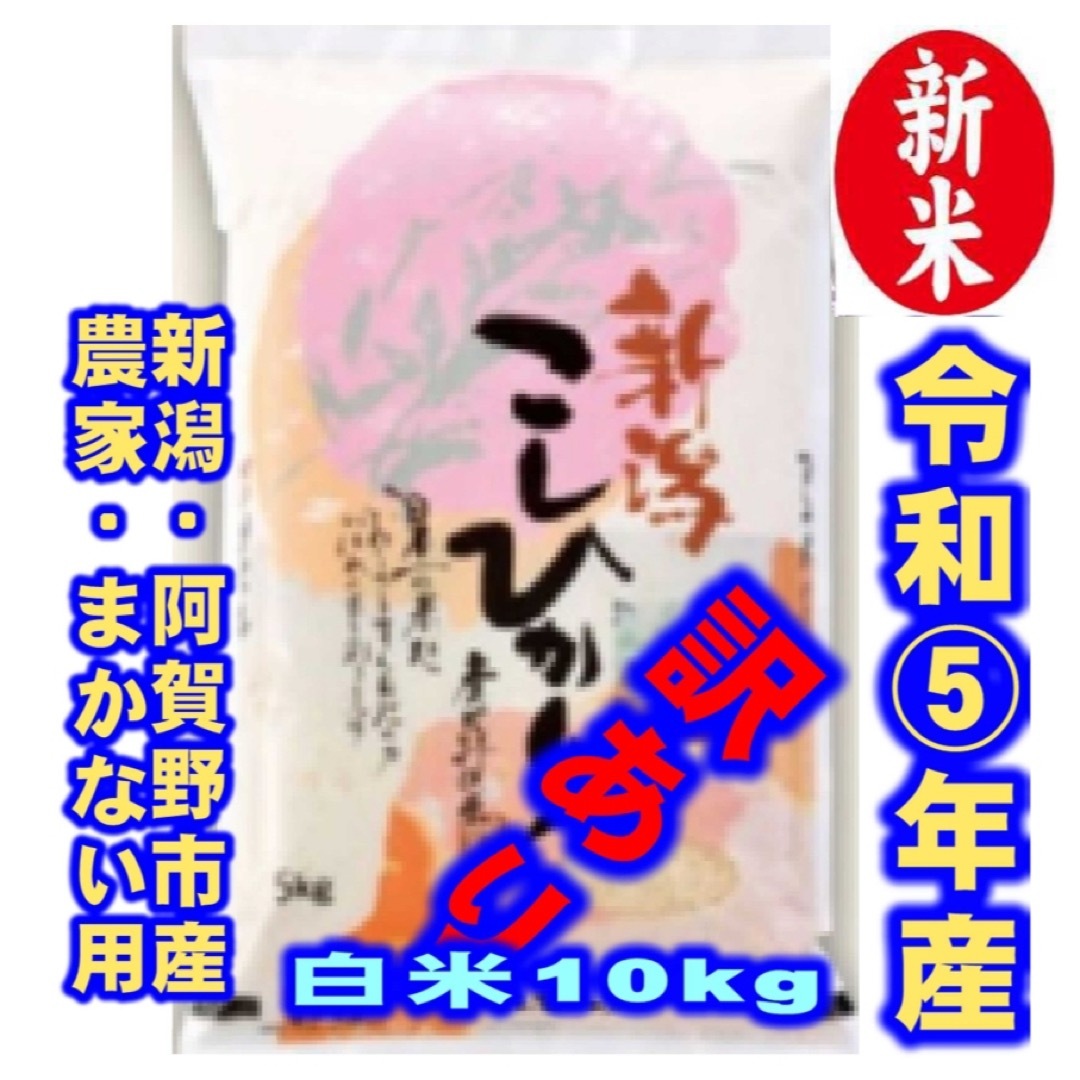 新米・令和5年産新潟コシヒカリ★色彩選別済白米10㌔×１袋★農家まかない用27 食品/飲料/酒の食品(米/穀物)の商品写真