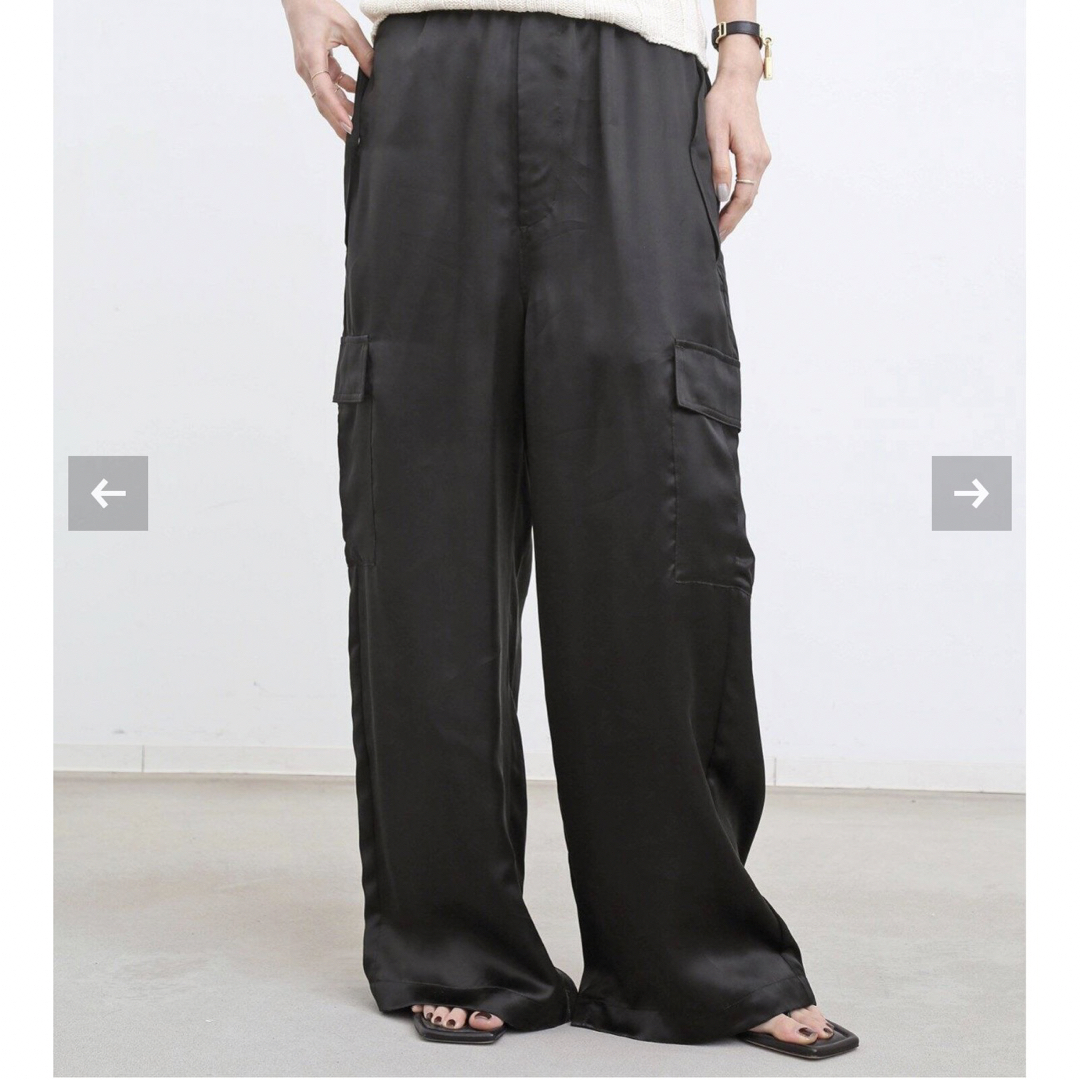 L´Appartement Drape Satin Cargo Pants-