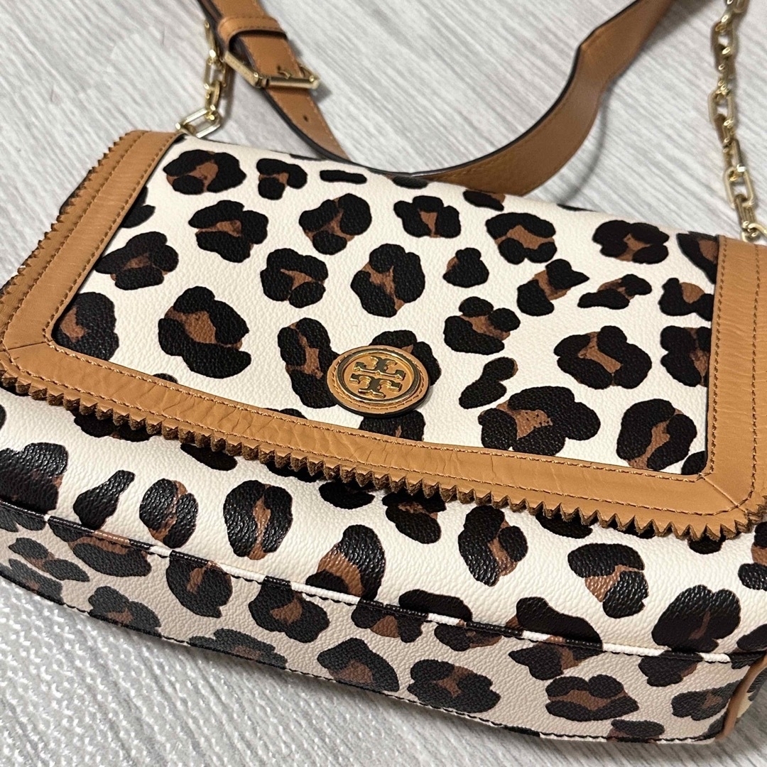 Tory Burch(トリーバーチ)のトリーバーチ レオパード チェーンショルダーバッグ 美品 レディースのバッグ(ショルダーバッグ)の商品写真