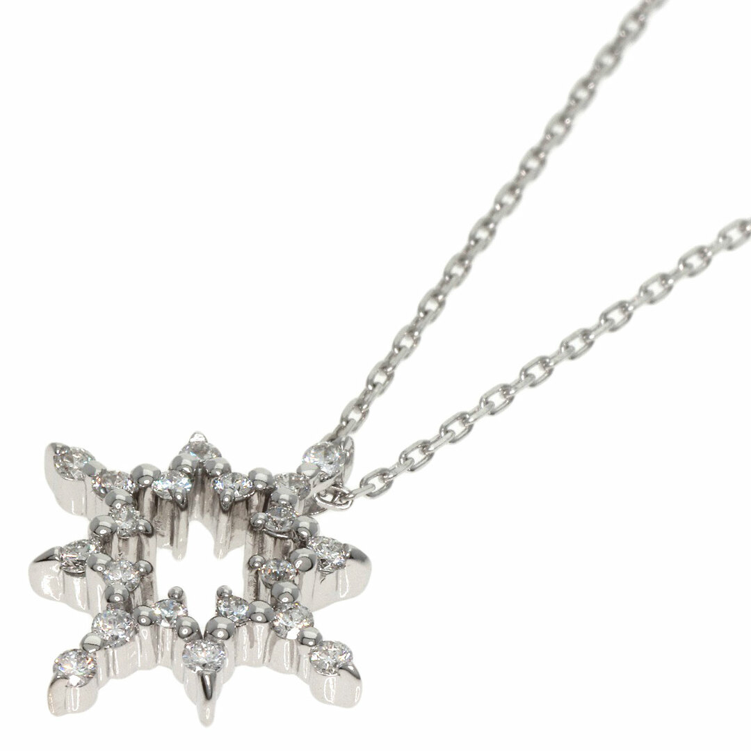 STAR JEWELRY ダイヤモンド ネックレス K18WG レディース-