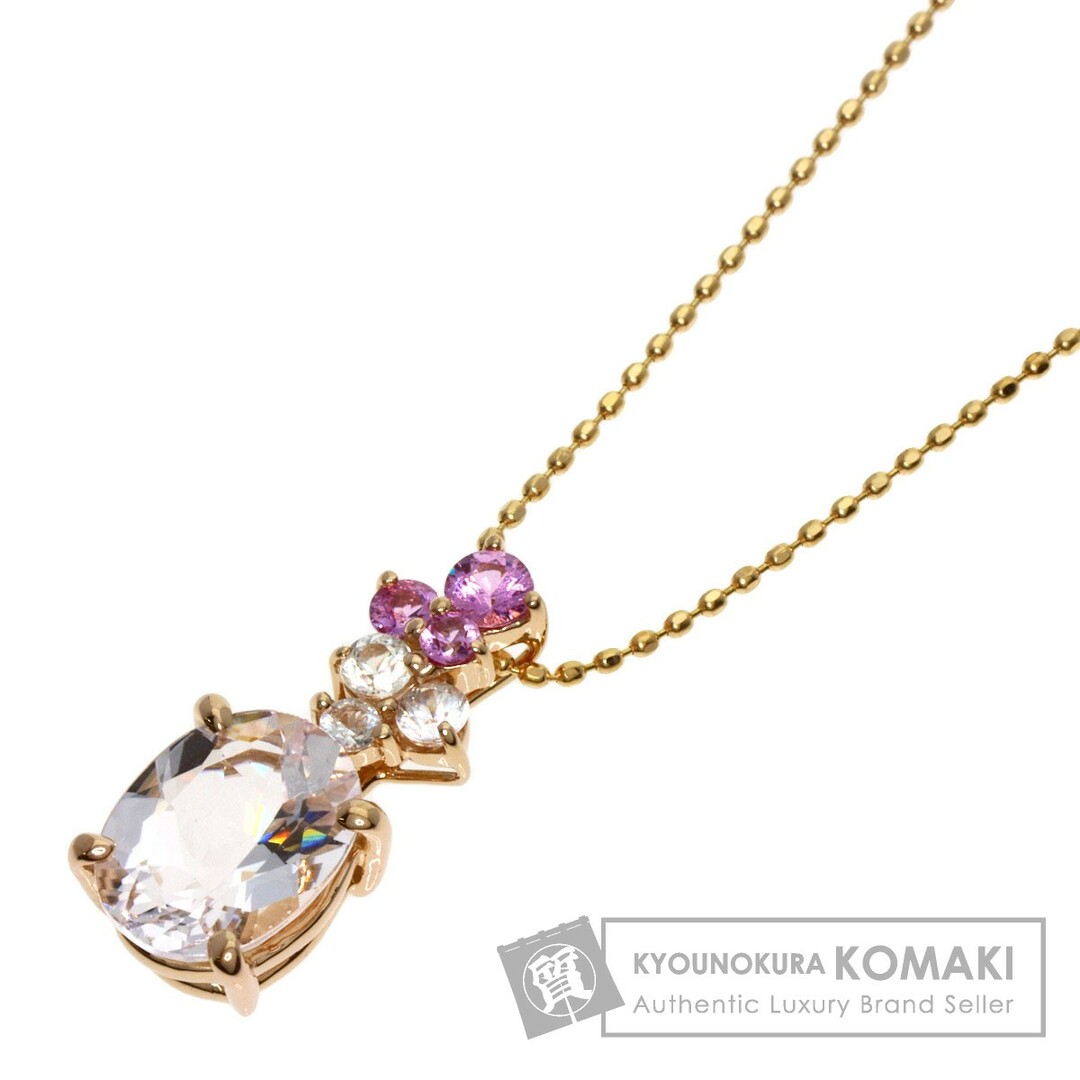 SELECT JEWELRY モルガナイト ダイヤモンド ネックレス K18YG レディース