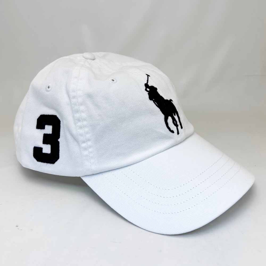 POLO RALPH LAUREN(ポロラルフローレン)の新品 わけあり ポロ ラルフローレン ビッグポニー メンズキャップ ホワイト メンズの帽子(キャップ)の商品写真