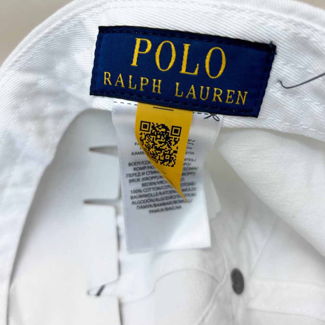 POLO RALPH LAUREN(ポロラルフローレン)の新品 わけあり ポロ ラルフローレン ビッグポニー メンズキャップ ホワイト メンズの帽子(キャップ)の商品写真