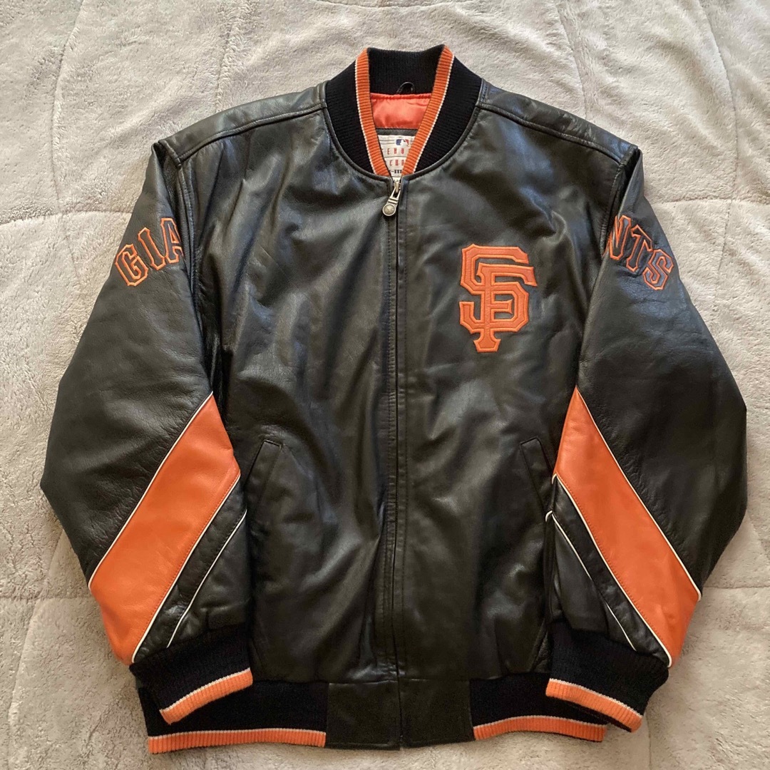 MLB(メジャーリーグベースボール)の超希少・美品　90s MLB サンフランシスコジャイアンツ レザースタジャン メンズのジャケット/アウター(スタジャン)の商品写真