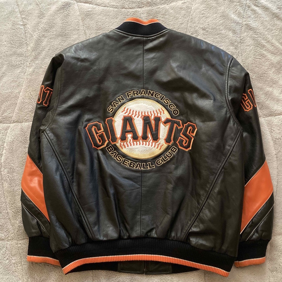 MLB(メジャーリーグベースボール)の超希少・美品　90s MLB サンフランシスコジャイアンツ レザースタジャン メンズのジャケット/アウター(スタジャン)の商品写真