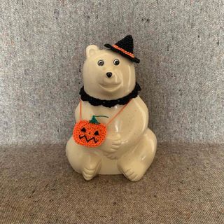 しろくま貯金箱　ハロウィン　かぼちゃ3点セット(インテリア雑貨)