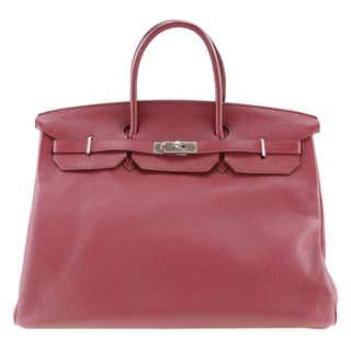 エルメス(Hermes)の【HERMES】エルメス バーキン40 トリヨンクレマンス ルビー 赤/茶 □N レディース ハンドバッグ(ハンドバッグ)