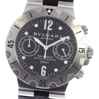 ブルガリ(BVLGARI)のブルガリ BVLGARI SCB38S ディアゴノ スクーバ クロノグラフ 自動巻き メンズ 良品 保証書付き_774117(腕時計(アナログ))