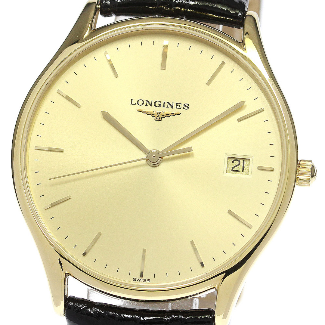 ロンジン LONGINES L4.759.2 リール デイト クォーツ メンズ 良品 保証書付き_771397