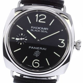 パネライ(PANERAI)のパネライ PANERAI PAM00380 ラジオミール ブラックシール ロゴ スモールセコンド 手巻き メンズ 良品 箱・保証書付き_769760(腕時計(アナログ))