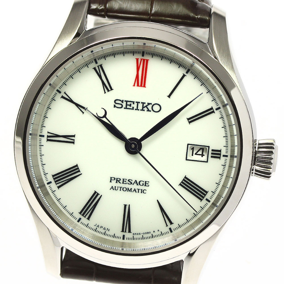 セイコー SEIKO SARX061/6R35-00B0 プレサージュ デイト 有田焼ダイアル 自動巻き メンズ 美品 _773650 |  フリマアプリ ラクマ