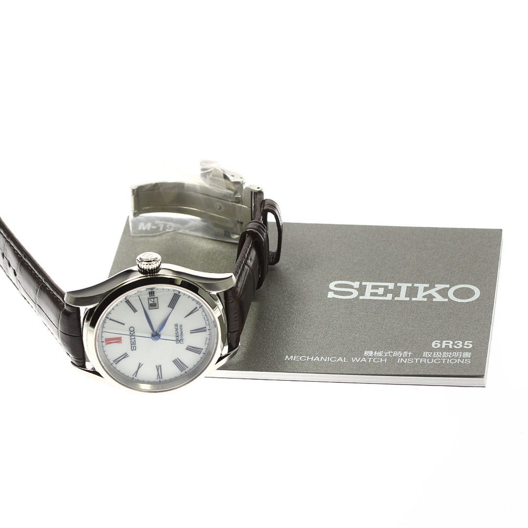 セイコー SEIKO SARX061/6R35-00B0 プレサージュ デイト 有田焼ダイアル 自動巻き メンズ 美品 _773650