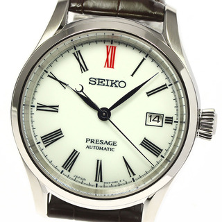 セイコー(SEIKO)のセイコー SEIKO SARX061/6R35-00B0 プレサージュ デイト 有田焼ダイアル 自動巻き メンズ 美品 _773650(腕時計(アナログ))