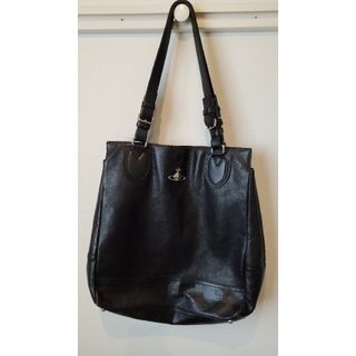 VIVIENNE WESTWOOD LEATHER STRAP CANVAS TOTE