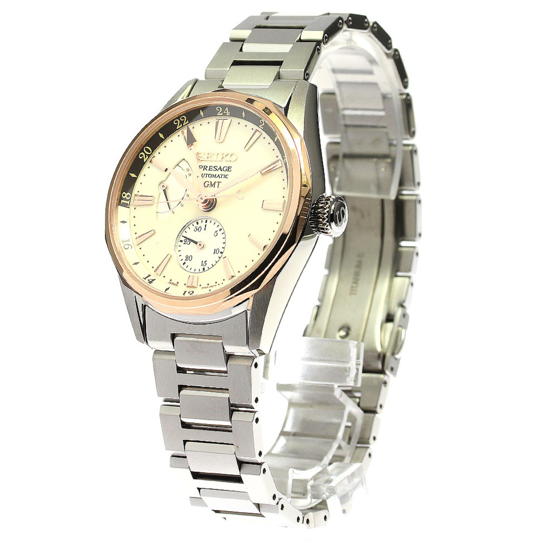 セイコー SEIKO SARF012/6R64-00E0 プレザージュ プレステージライン GMT パワーリザーブ 自動巻き メンズ 極美品 _773578