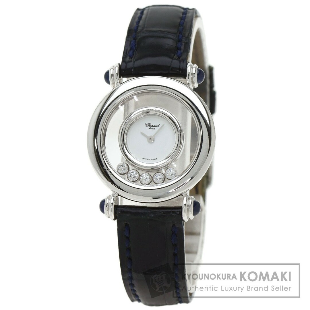 Chopard 20/6281 ハッピーダイヤモンド メーカーコンプリート 27mm 腕時計 K18WG 革 レディース