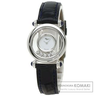 ショパール(Chopard)のChopard 20/6281 ハッピーダイヤモンド メーカーコンプリート 27mm 腕時計 K18WG 革 レディース(腕時計)