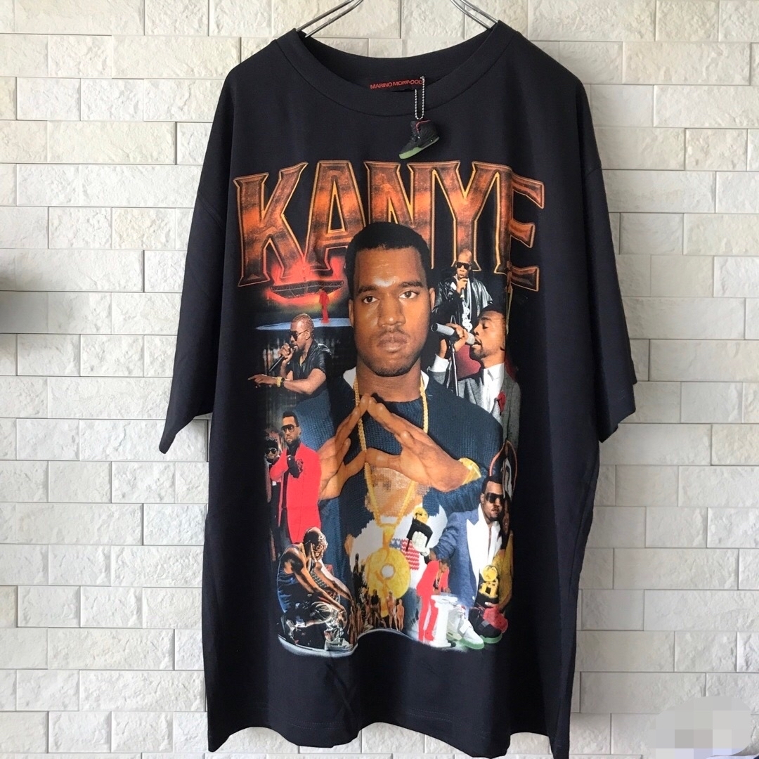 カニエウエスト ラップtシャツ XL ビンテージブラック YEEZY