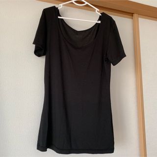 ユニクロ(UNIQLO)のUNIQLO ユニクロ 半袖ヒートテック ブラックS(アンダーシャツ/防寒インナー)