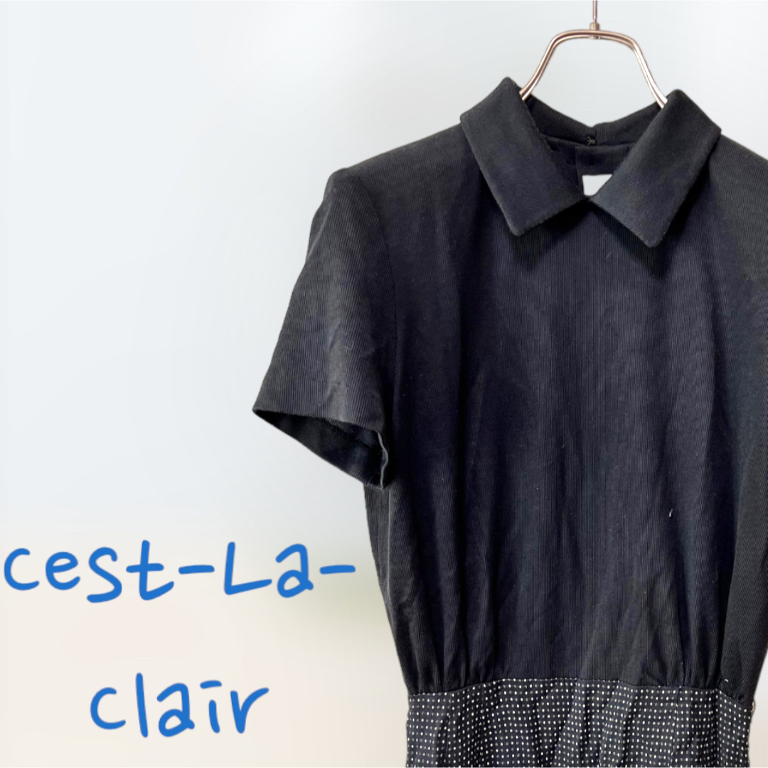 Cest-La-Clair 半袖ワンピース レディースのワンピース(ひざ丈ワンピース)の商品写真