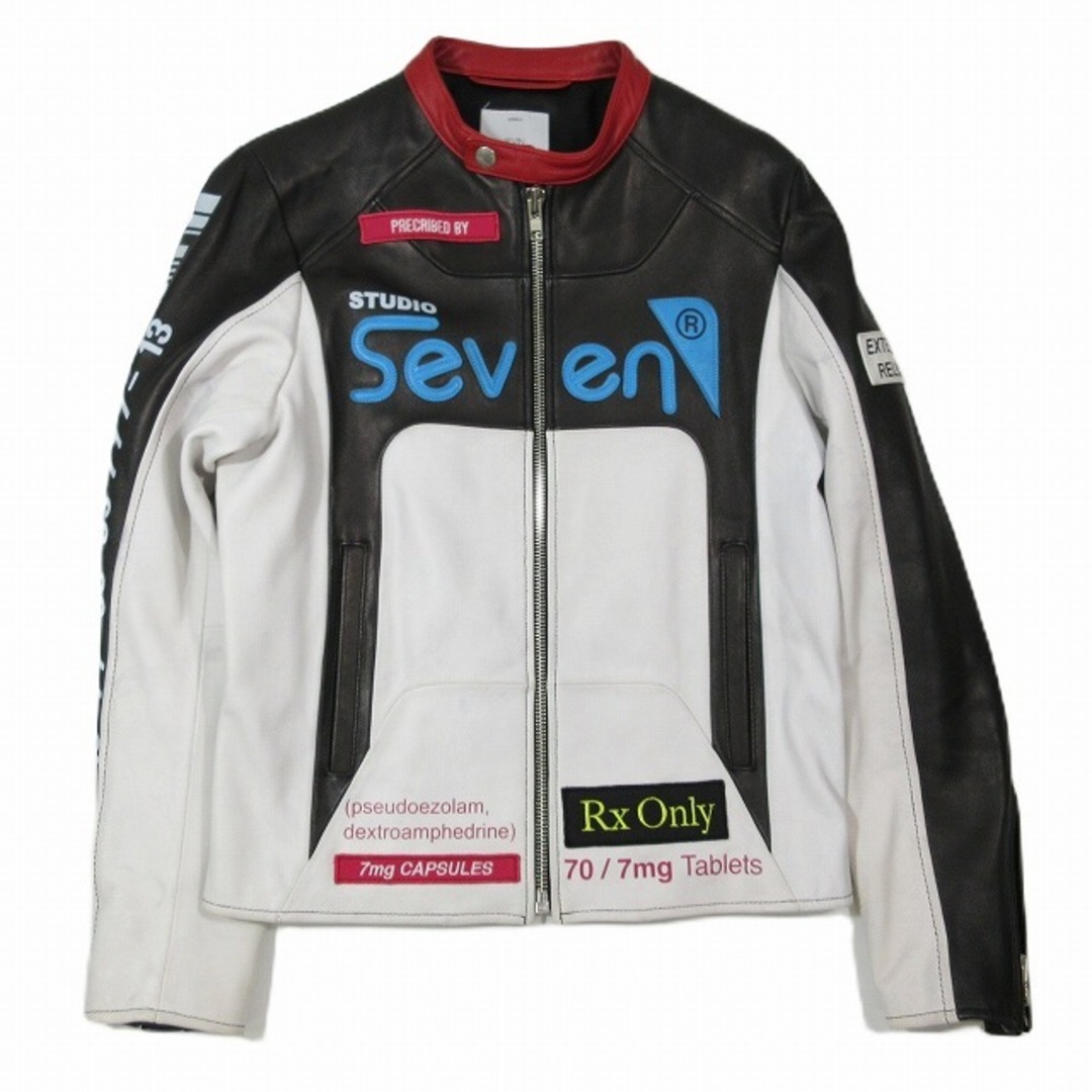 18AW STUDIO SEVEN レーシングジャケット ライダース 革ジャンの通販