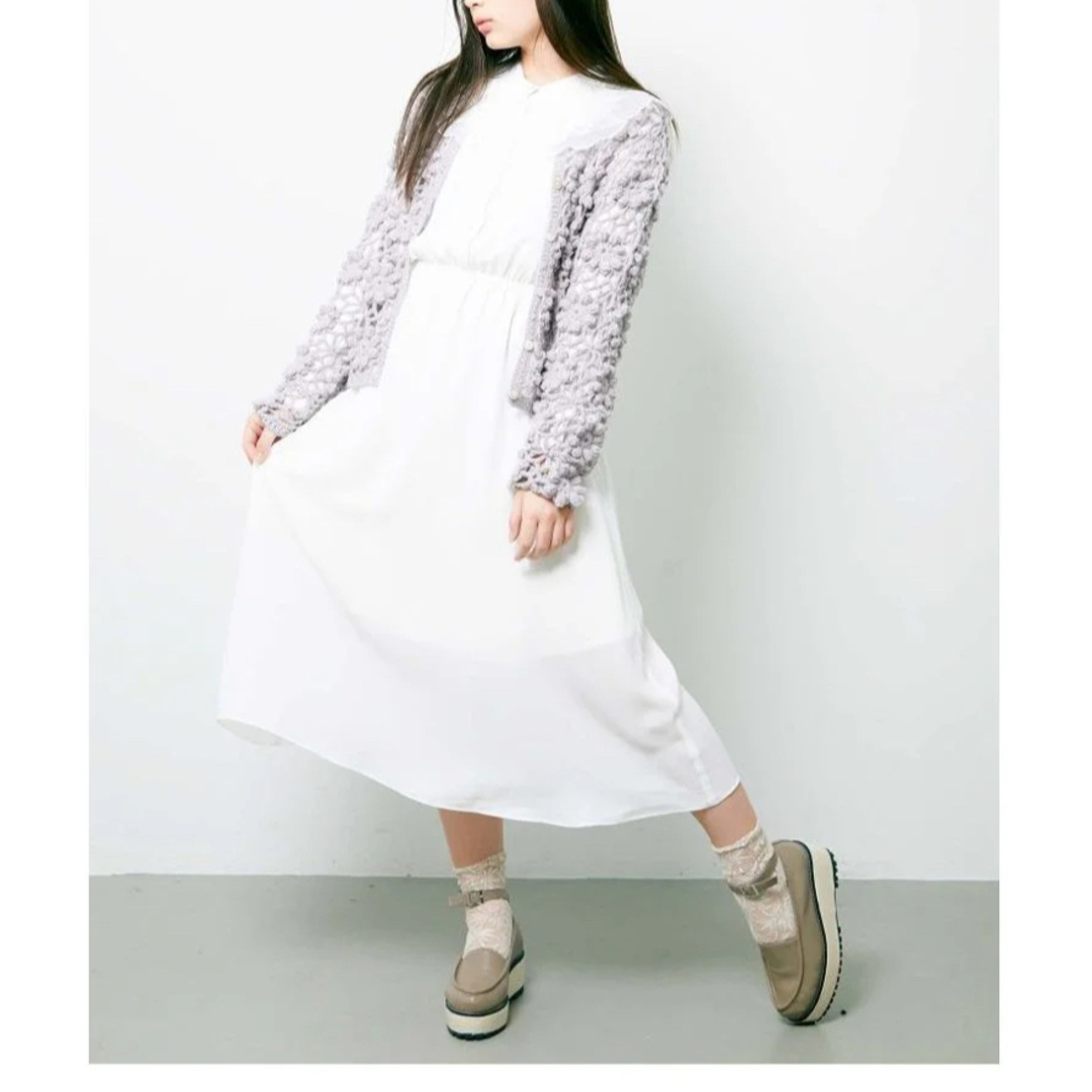 美品 merry jenny ニット カーディガン 花柄 クロシェ 人気