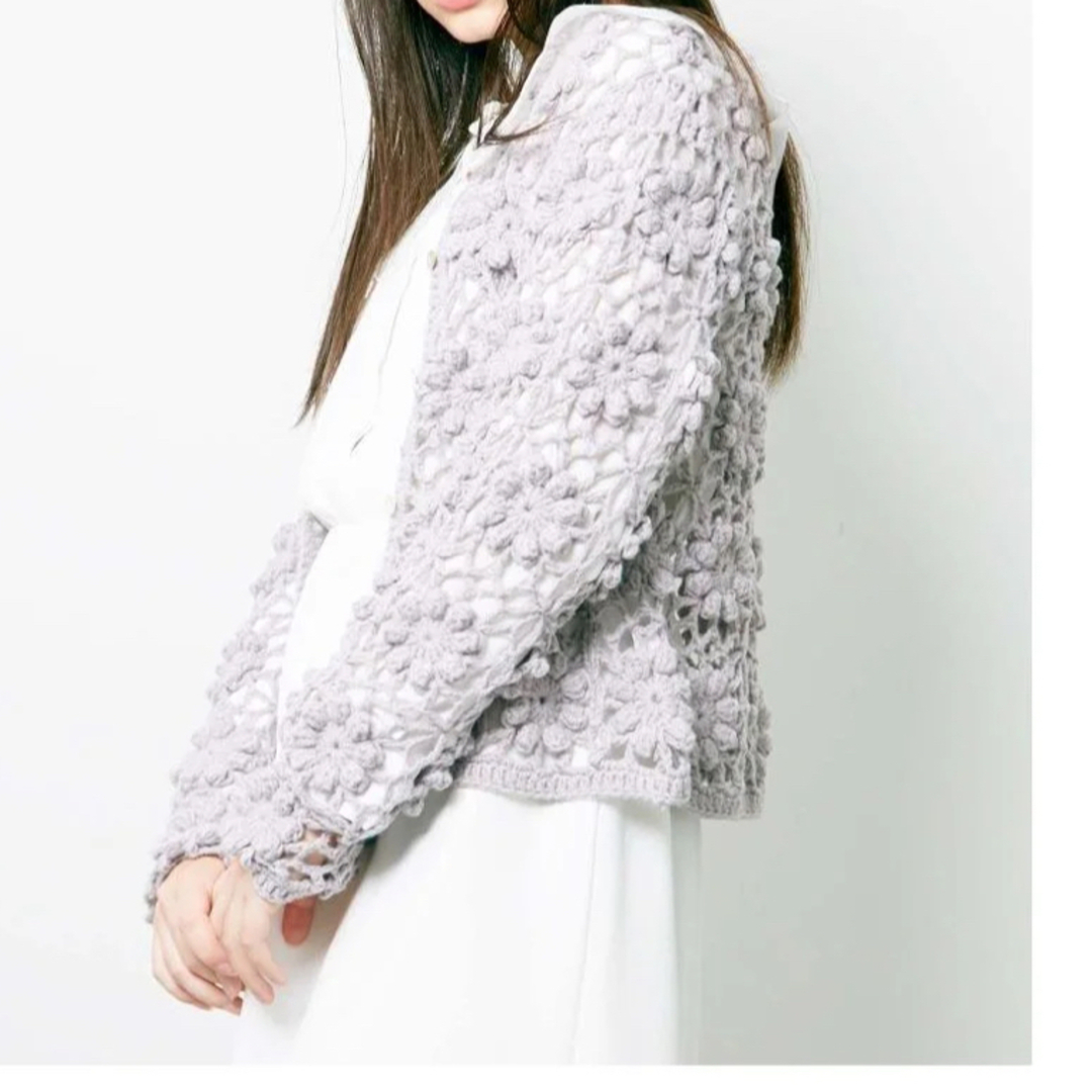 merry jenny - 美品 merry jenny ニット カーディガン 花柄 merry jenny - 美品 merry jenny ニット カーディガン 花柄