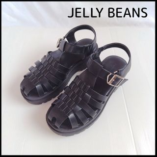 ジェリービーンズ(JELLY BEANS)の【値下げ】ジェリービーンズ グルカサンダル ブラック Sサイズ レディース(サンダル)