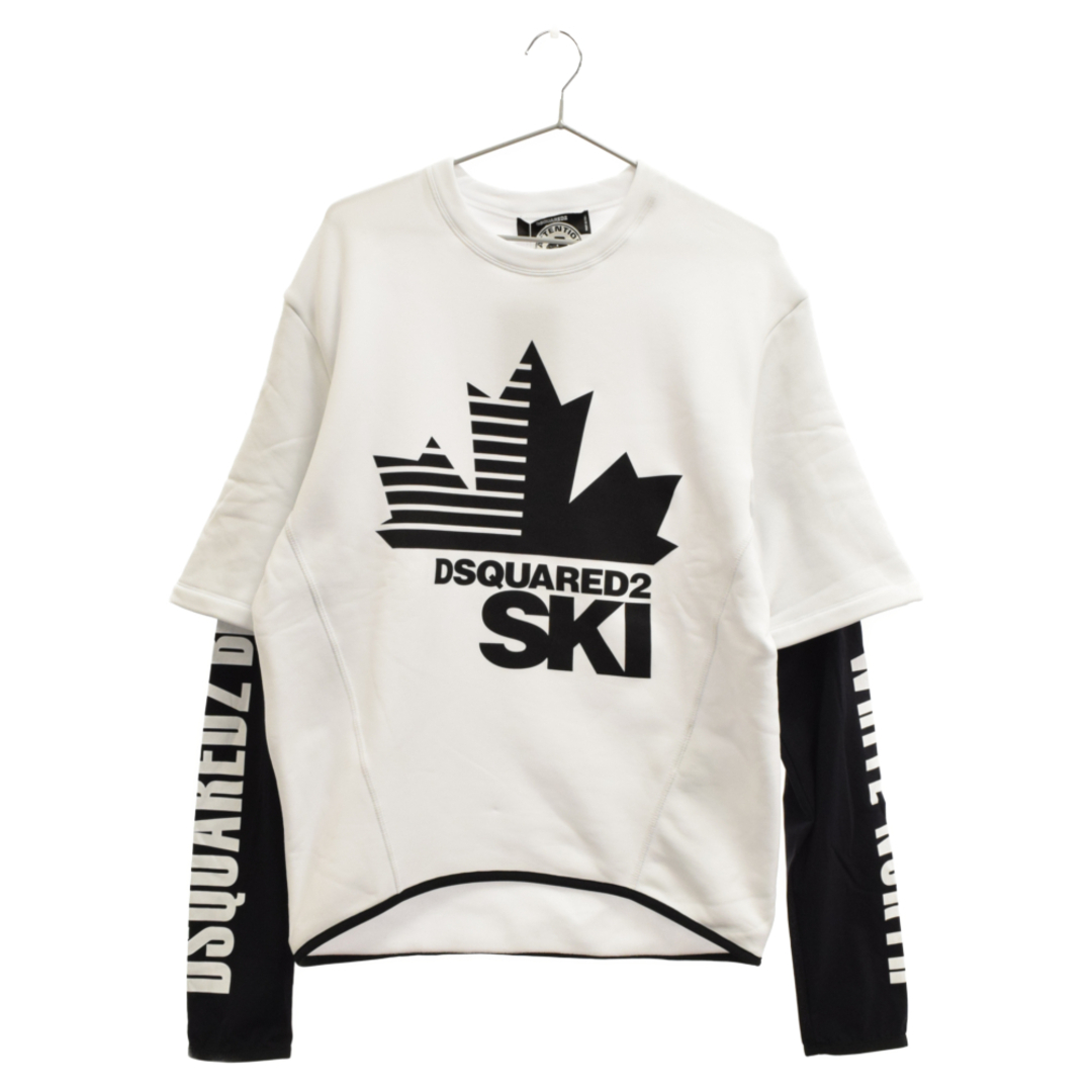 DSQUARED2 ディースクエアード WHITE LOGO SWEAT S71GD0930 ホワイトロゴ プリント スウェット トレーナー ブラック/ホワイト