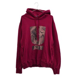 アンダーカバー(UNDERCOVER)のUNDERCOVER アンダーカバー 19AW "U Raven" HOODIE フロントロゴプリント フーディー プルオーバーパーカー レッド(パーカー)