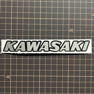 Kawasaki 横120　２枚　カッティングステ　白文字、黒ベース(その他)