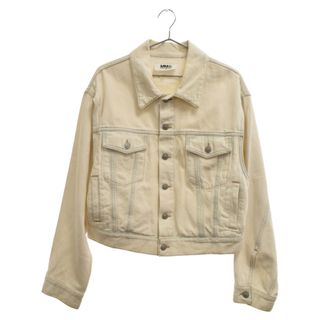 マルタンマルジェラ(Maison Martin Margiela)のMartin Margiela マルタンマルジェラ 22SS Cropped Cotton Jacket クロップドコットンデニムジャケット S62AN0062 ホワイト レディース(Gジャン/デニムジャケット)