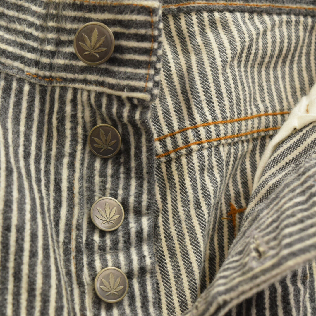 lucien pellat-finet ルシアンペラフィネ Cotton Striped Pants コットンストライプパンツ ボトムス ブラック/ホワイト 4
