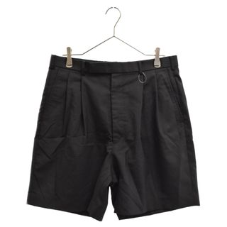 ジョンローレンスサリバン(JOHN LAWRENCE SULLIVAN)のJOHN LAWRENCE SULLIVAN ジョンローレンスサリバン 23SS Ripstop tuck shorts ウールショートパンツ ショーツ ブラック 2A008-0423-01(ショートパンツ)