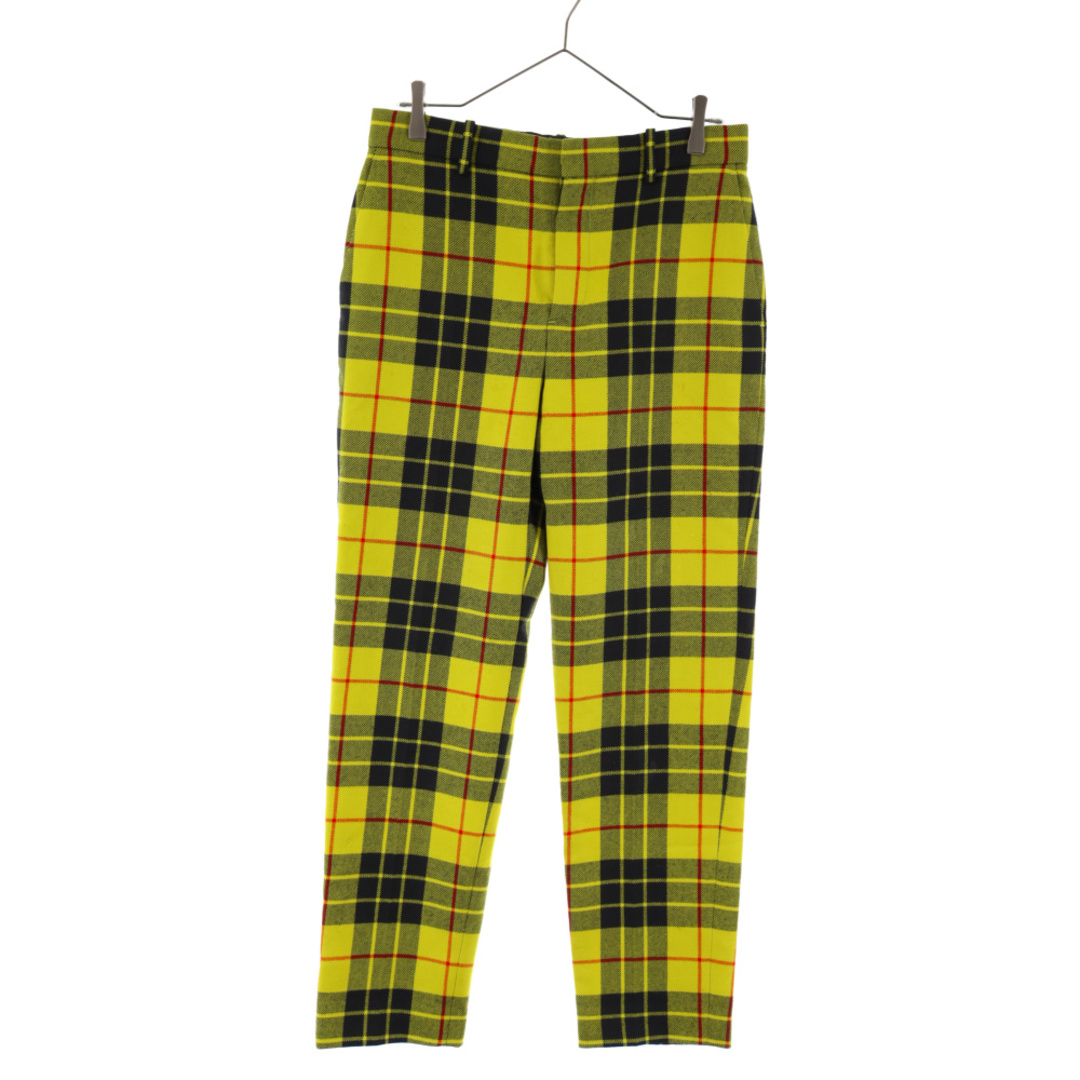 BALENCIAGA バレンシアガ 18SS Tweed Check Trousers ツイードチェックトラウザーパンツ イエロー 520417