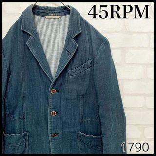 45rpm - 45RPM ストレッチデニムジャケット インディゴ 4サイズ ロゴ